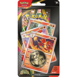 Pokemon Blister Pack - 1-Pack Premium Checklane Blister: 1 Mega Evolution: Delta Reign Booster Pakke + Delphox Line Promos & Mønt 
