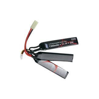 Softgun Li-Po 3 delt batteri, 11,1V-1300mAh-25C