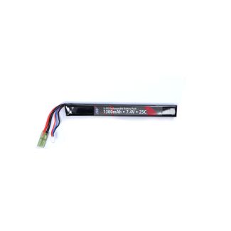 Softgun 7,4V 1300mAh Li-Po stangbatteri 25C 