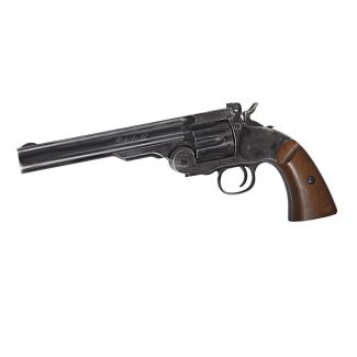 Airsoft/Softgun Schofield 6" Revolver, Aging Black, CO2.