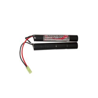 Airsoft/softgun Batteri 9,6V 2200 mAh NiMH, Cranestock Type, Tamiya