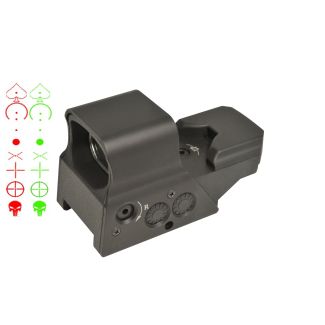 Swiss Arms genopladeligt rød/grønpunktsigte med 8 motiver.