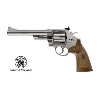 Softgun/Airsoft S&W Model 29, 6,5” CO2 Revolver, Chrome-Finish