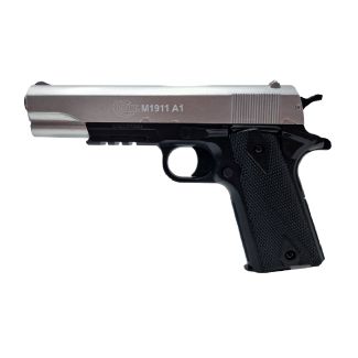 Airsoft pistol Colt 1911 A1 med metalslæde-Dual Silver