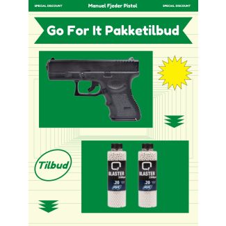 Softgun “Go For It”, Model G19 Manuel hardball våben.