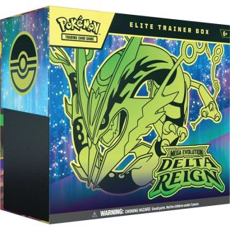 Pokemon Mega Evolution: Delta Reign - Elite Trainer Box (Mega Rayquaza/Kyogre) - Boks med 9 Boosters, Promokort & Tilbehør