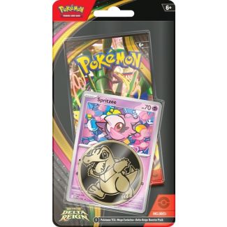 Pokemon Blister Pack - 1-Pack Checklane Blister: 1 Mega Evolution: Delta Reign Booster Pakke + Spritzee Black Star Promo & Pokemon Mønt