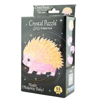 3D Crystal Puzzle, Hedgehog, Ass-Pink