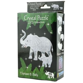 3D  Crystal Puzzle Elephant Set, 46 pieces