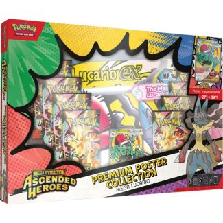 Pokemon Mega Evolution: Ascended Heroes - Mega Lucario ex Premium Poster Collection (10 Boosters)