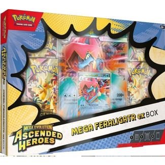 Pokemon Mega Evolution: Ascended Heroes - ex Box: Mega Feraligatr ex Collection (4 Boosters)
