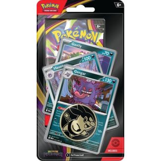 Pokemon Blister Pack, Assorteret, Premium Checklane Blister: 1 Mega Evolution: Pitch Black Booster Pakke + Promos & Mønt