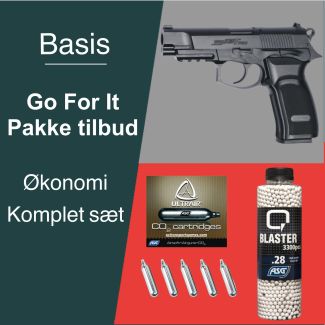 Basis Økonomi Go for it Airsoft tilbud, CO2 pistol BERSA THUNDER 9 PRO, uden blow back 